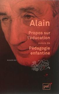 Propos sur l'éducation. Pédagogie enfantine