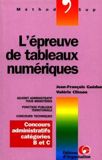 L'épreuve de tableaux numériques