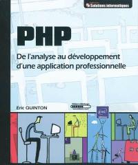 PHP : de l'analyse au développement d'une application professionnelle