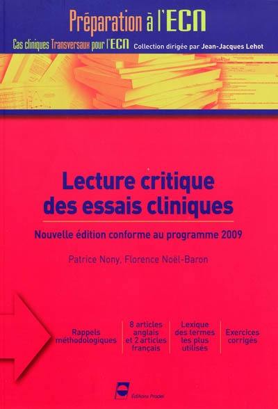 Lecture critique des essais cliniques