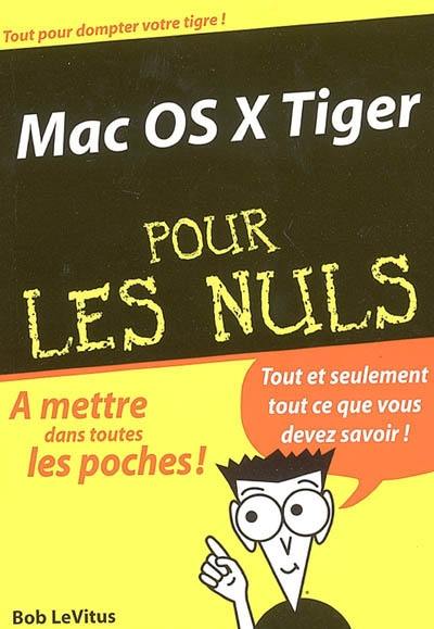 Max OS X Tiger pour les nuls