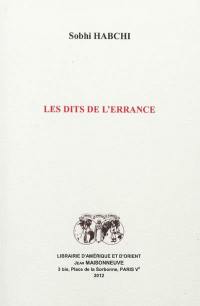 Les dits de l'errance