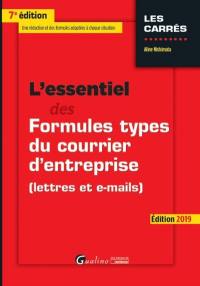 L'essentiel des formules types du courrier d'entreprise (lettres et e-mails)