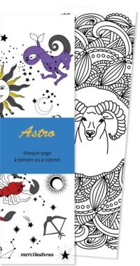 Astro : marque-page à peindre ou à colorier