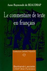 Le Commentaire de texte en français