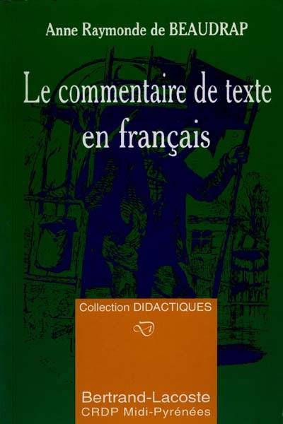 Le Commentaire de texte en français