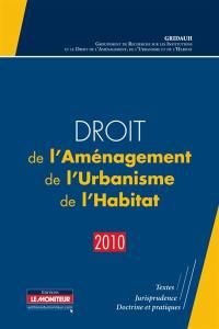 Droit de l'aménagement, de l'urbanisme et de l'habitat