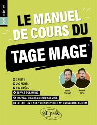 Le manuel de cours du Tage Mage : nouveau programme officiel 2025 : 3 tests, 200 fiches, 900 vidéos