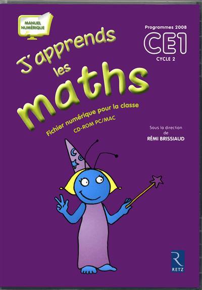 J'apprends les maths, programme 2008 CE1, cycle 2 : fichier numérique pour la classe : version numérique pour les enseignants adoptants