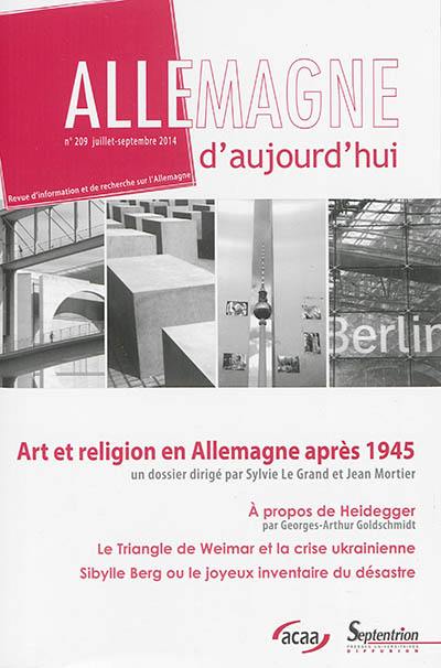 Allemagne d'aujourd'hui, n° 209. Art et religion en Allemagne après 1945