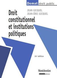 Droit constitutionnel et institutions politiques