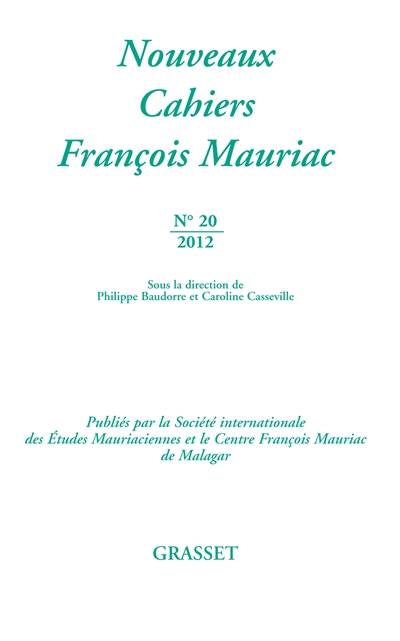 Nouveaux cahiers François Mauriac, n° 20