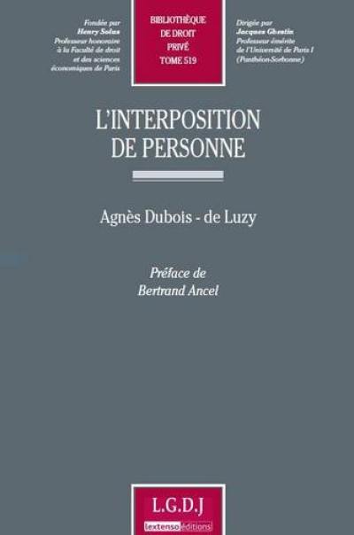 L'interposition de personne