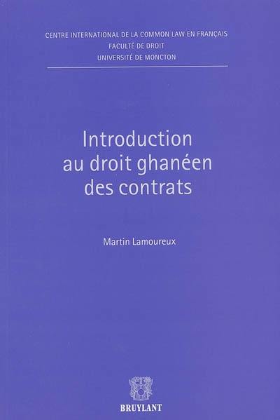 Introduction au droit ghanéen des contrats