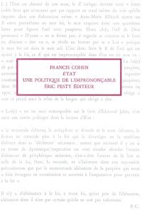 Etat : une politique de l'imprononçable