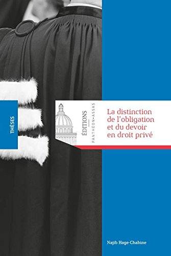 La distinction de l'obligation et du devoir en droit privé