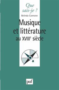 Musique et littérature au 18e siècle