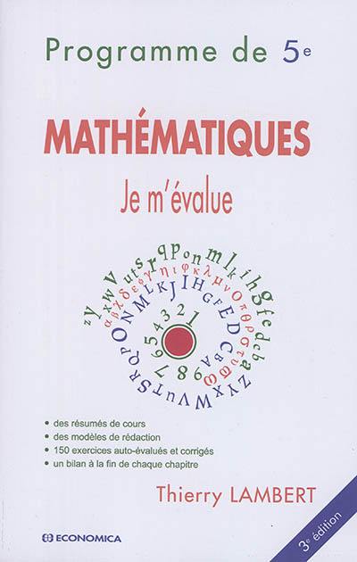 Mathématiques, programme de 5e