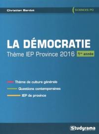 La démocratie : thème IEP province 2016 : 1re année