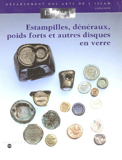 Estampilles, dénéraux, poids forts et autres disques en verre