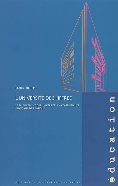 L'université déchiffrée : le financement des universités en Communauté française de Belgique