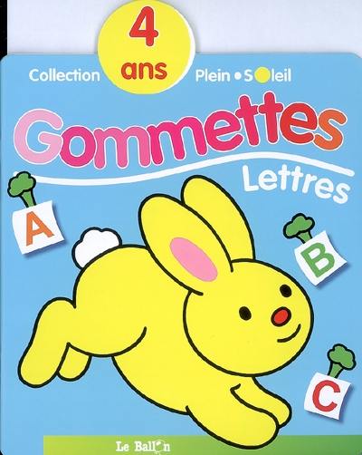 Gommettes lettres 4 ans : lapin