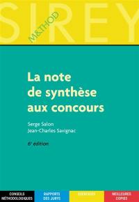 La note de synthèse aux concours