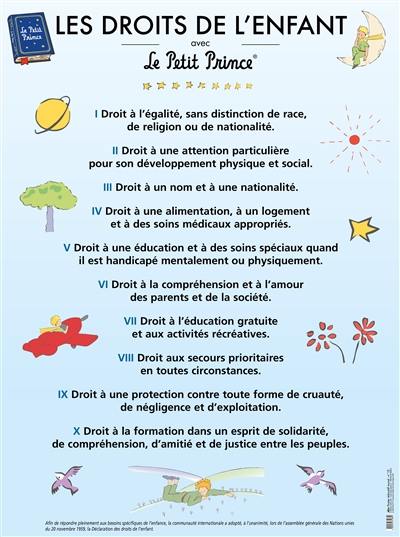 Les droits de l'enfant avec le Petit Prince