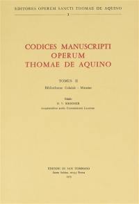 Codices manuscripti operum Thomae de Aquino. Vol. 2