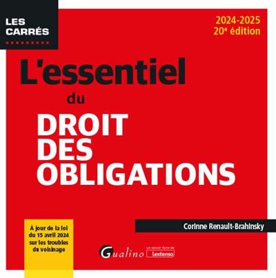 L'essentiel du droit des obligations : 2024-2025