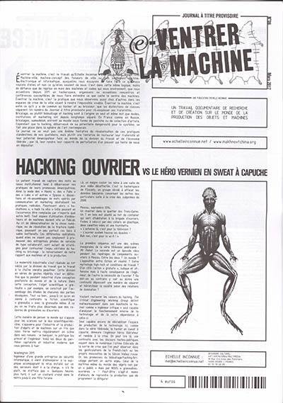 Journal à titre provisoire, n° 6. é-ventrer la machine