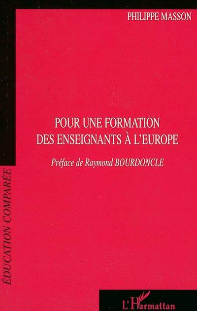 Pour une formation des enseignants à l'Europe