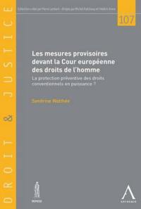 Les mesures provisoires devant la Cour européenne des droits de l'homme : la protection préventive des droits conventionnels en puissance ?