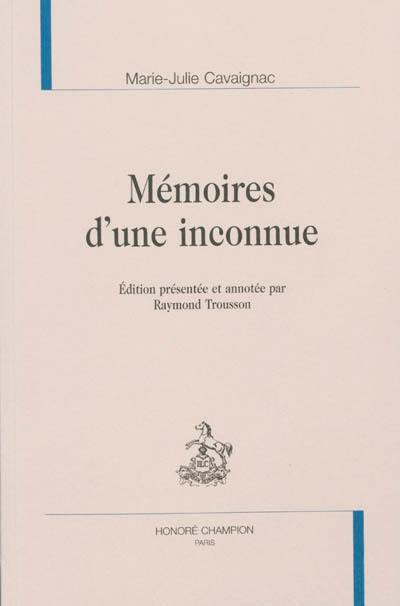 Mémoires d'une inconnue