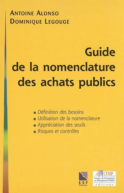 Guide de la nomenclature des achats publics