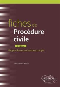 Fiches de procédure civile : rappels de cours et exercices corrigés