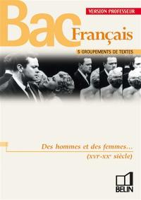 Des hommes et des femmes : version professeur