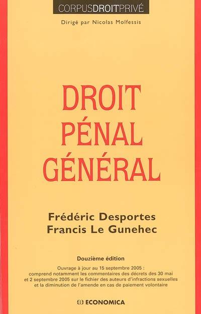 Droit pénal général