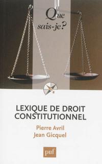 Lexique de droit constitutionnel