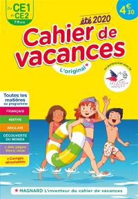 Cahier de vacances du CE1 au CE2, 7-8 ans : toutes les matières au programme : été 2020