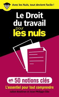 Le droit du travail pour les nuls en 50 notions clés : l'essentiel pour tout comprendre