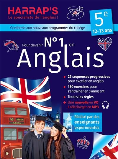 Pour devenir n° 1 en anglais 5e, 12-13 ans : conforme aux nouveaux programmes du collège