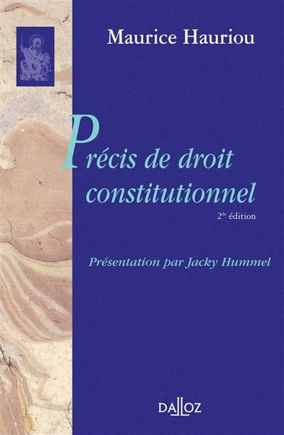 Précis de droit constitutionnel