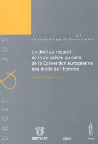 Le droit au respect de la vie privée au sens de la Convention européenne des droits de l'homme : actes du colloque des 26 et 27 novembre 2004