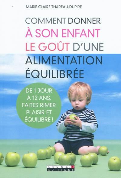 Comment donner à son enfant le goût d'une alimentation équilibrée