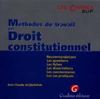 Méthodes de travail en droit constitutionnel