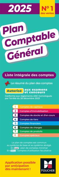 Plan comptable général 2025 : autorisé aux examens et concours