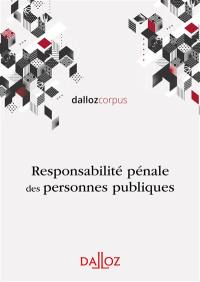 Responsabilité pénale des personnes publiques