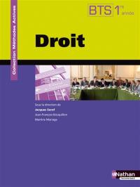 Droit BTS, 1re année : manuel de l'élève