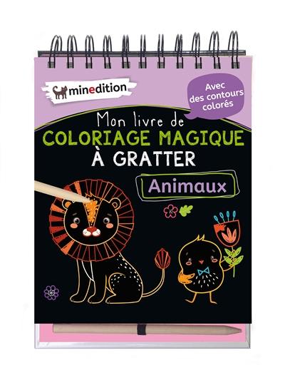 Animaux : mon livre de coloriage magique à gratter